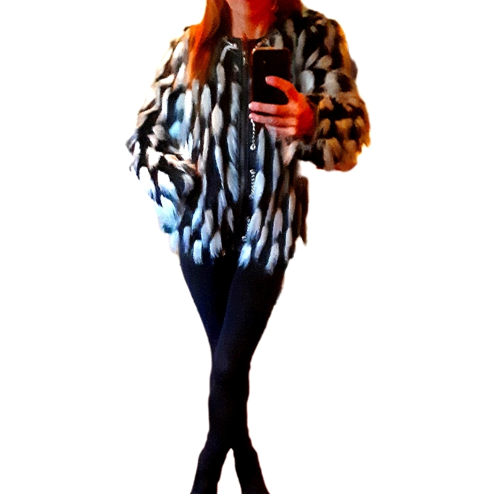 Designer faux fur coat